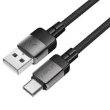 Cablu Acefast de date (C9-04), USB to Type-C, Incarcare rapida, 3A, Braided Nylon, 25.000 Bends, 1.2m, negru
