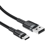 Cablu Acefast de date (C22-04), Incarcare rapida, USB to Type-C, 3A, Bend-Resistant, Wide Compatibility, Nylon Braid, 1.2m, negru