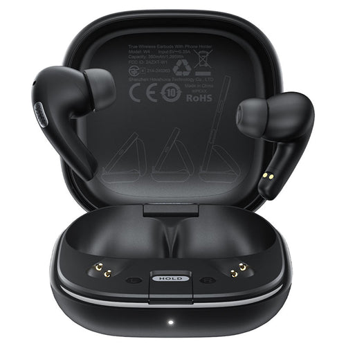 Casti wireless Acefast (W4), In-ear TWS, BT v5.4, ENC ANC, cu Integrat Telefon Suport, IPX4, 350mAh, negru