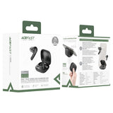 Casti wireless Acefast (W4), In-ear TWS, BT v5.4, ENC ANC, cu Integrat Telefon Suport, IPX4, 350mAh, negru