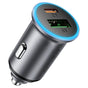 Incarcator auto Acefast (B15), Incarcare rapida, USB, Type-C, 65W, Aluminium Alloy, gri