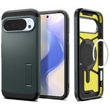 Husa pentru Google Pixel 10 Pro XL, Spigen Tough Armor MagSafe (ACS09730), verde