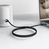 Cablu audio Acefast (J11), Mini Jack 3.5mm to Type-C, Aluminum + Nylon Braided, Hi-Fi Sound, Plug & Play, 1m, negru