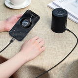 Cablu audio Acefast (J11), Mini Jack 3.5mm to Type-C, Aluminum + Nylon Braided, Hi-Fi Sound, Plug & Play, 1m, negru