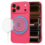 Husa pentru iPhone 17 Pro Max, Techsuit SoftFlex MagSafe, fucsia