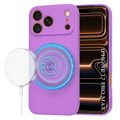Husa pentru iPhone 17 Pro Max, Techsuit SoftFlex MagSafe, mov