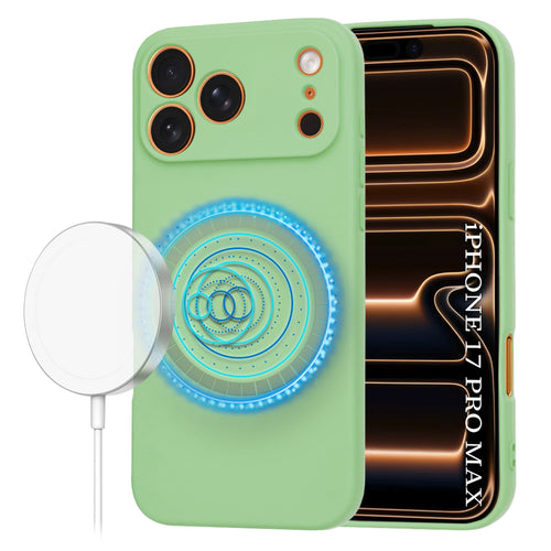 Husa pentru iPhone 17 Pro Max, Techsuit SoftFlex MagSafe, verde deschis