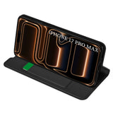Husa pentru iPhone 17 Pro Max, Techsuit Magskin Book, negru
