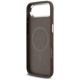 Husa pentru iPhone 17 Air, Guess Hardcase 4G Triangle Logo MagSafe (GUHMP17MP4TSRCMW), maro