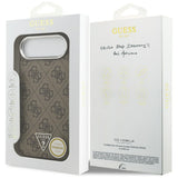 Husa pentru iPhone 17 Air, Guess Hardcase 4G Triangle Logo MagSafe (GUHMP17MP4TSRCMW), maro