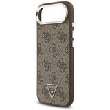 Husa pentru iPhone 17 Air, Guess Hardcase 4G Triangle Logo MagSafe (GUHMP17MP4TSRCMW), maro