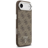 Husa pentru iPhone 17 Air, Guess Hardcase 4G Triangle Logo MagSafe (GUHMP17MP4TSRCMW), maro