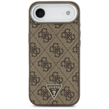 Husa pentru iPhone 17 Air, Guess Hardcase 4G Triangle Logo MagSafe (GUHMP17MP4TSRCMW), maro