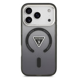 Husa pentru iPhone 17 Pro Max, Guess IML Gradient Triangle Logo MagSafe (GUHMP17XHGTMLCGK), negru