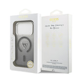 Husa pentru iPhone 17 Pro Max, Guess IML Gradient Triangle Logo MagSafe (GUHMP17XHGTMLCGK), negru