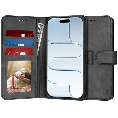 Husa pentru iPhone 17 Air, Techsuit Diary Book, negru