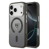 Husa pentru iPhone 17 Pro, Guess IML Gradient Triangle Logo MagSafe (GUHMP17LHGTMLCGK), negru