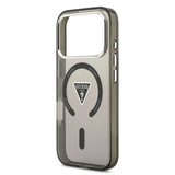 Husa pentru iPhone 17 Pro, Guess IML Gradient Triangle Logo MagSafe (GUHMP17LHGTMLCGK), negru