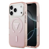 Husa pentru iPhone 17 Pro, Guess IML Gradient Triangle Logo MagSafe (GUHMP17LHGTMLCGP), roz