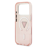 Husa pentru iPhone 17 Pro, Guess IML Gradient Triangle Logo MagSafe (GUHMP17LHGTMLCGP), roz