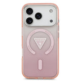 Husa pentru iPhone 17 Pro, Guess IML Gradient Triangle Logo MagSafe (GUHMP17LHGTMLCGP), roz