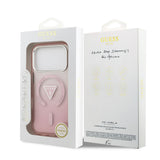 Husa pentru iPhone 17 Pro, Guess IML Gradient Triangle Logo MagSafe (GUHMP17LHGTMLCGP), roz