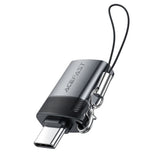 Adaptor Acefast OTG Adapter (J7), USB to Type-C, 10Gbps Data Transmission, Incarcare Rapida, Gri