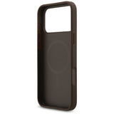 Husa pentru iPhone 17 Pro Max, Guess 4G Circle Classic Logo MagSafe (GUHMP17XP4PGRSGW), maro