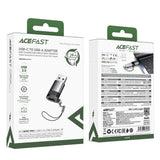 Adaptor Acefast Adapter (J8), Type-C to USB, 10Gbps Data Transmission, 27W, Incarcare Rapida, Gri