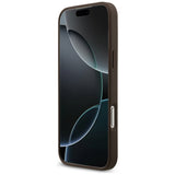 Husa pentru iPhone 17 Pro, Guess 4G Circle Classic Logo MagSafe (GUHMP17LP4PGRSGW), maro