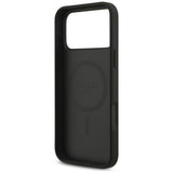 Husa pentru iPhone 17 Pro, Guess 4G Circle Classic Logo MagSafe (GUHMP17LP4PGRSGK), negru