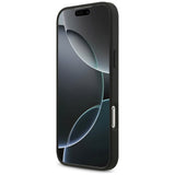 Husa pentru iPhone 17 Pro, Guess 4G Circle Classic Logo MagSafe (GUHMP17LP4PGRSGK), negru