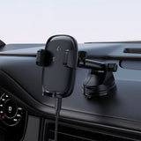 Suport auto Acefast cu Incarcare Wireless (D49), pentru Bord/Parbriz, Prindere magnetica, Clip blocare, 15W, pentru 4.7-6.9 Telefoane, negru