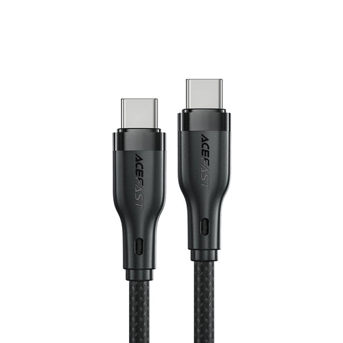 Cablu Acefast de date (C8-03), Incarcare rapida, Type-C to Type-C, 60W, 3A, Nylon Braided, 25.000 Bends, 1.2m, negru