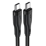 Cablu Acefast de date (C8-03), Incarcare rapida, Type-C to Type-C, 60W, 3A, Nylon Braided, 25.000 Bends, 1.2m, negru