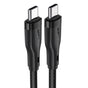 Cablu Acefast de date (C8-03), Incarcare rapida, Type-C to Type-C, 60W, 3A, Nylon Braided, 25.000 Bends, 1.2m, negru