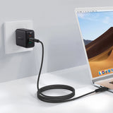 Cablu Acefast de date (C8-03), Incarcare rapida, Type-C to Type-C, 60W, 3A, Nylon Braided, 25.000 Bends, 1.2m, negru