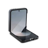 Husa pentru Samsung Galaxy Z Flip7, Guess Leather 4G Metal Logo (GUHCZF74GMGGR), negru