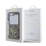Husa pentru Samsung Galaxy Z Flip7, Guess Leather 4G Metal Logo (GUHCZF74GMGGR), negru