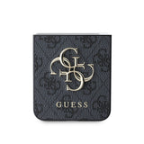 Husa pentru Samsung Galaxy Z Flip7, Guess Leather 4G Metal Logo (GUHCZF74GMGGR), negru