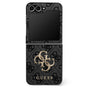 Husa pentru Samsung Galaxy Z Flip7, Guess Leather 4G Metal Logo (GUHCZF74GMGGR), negru