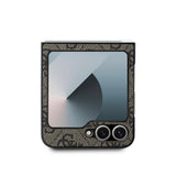 Husa pentru Samsung Galaxy Z Flip7, Guess Leather 4G Metal Logo (GUHCZF74GMGGR), negru