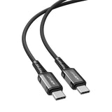 Cablu Acefast de date (C1-03), Type-C to Type-C, 60W, 20V/3A, Incarcare rapida, Nylon Braid, 1.2m, negru