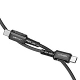 Cablu Acefast de date (C1-03), Type-C to Type-C, 60W, 20V/3A, Incarcare rapida, Nylon Braid, 1.2m, negru