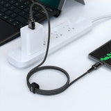 Cablu Acefast de date (C1-04), USB to Type-C, 3A, Incarcare rapida, Nylon Braid, 1.2m, negru