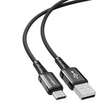 Cablu Acefast de date (C1-04), USB to Type-C, 3A, Incarcare rapida, Nylon Braid, 1.2m, negru