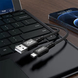Cablu Acefast de date (C1-04), USB to Type-C, 3A, Incarcare rapida, Nylon Braid, 1.2m, negru