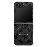 Husa pentru Samsung Galaxy Z Flip7, Guess 4G Collection Leather MagSafe (GUHMZF7P4MSEGCK), negru
