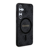 Husa pentru Samsung Galaxy Z Flip7, Guess 4G Collection Leather MagSafe (GUHMZF7P4MSEGCK), negru