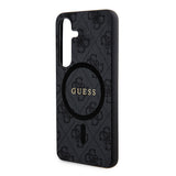 Husa pentru Samsung Galaxy Z Flip7, Guess 4G Collection Leather MagSafe (GUHMZF7P4MSEGCK), negru